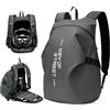 WEPLAN Zaino per Casco Uomo Donna Zaino da Moto Zaino Portacasco da Moto Borsa Porta Casco Moto Impermeabile Zaino da Portacasco Cinturino per Casco da Moto Borsa Porta Casco Moto,Grigio L