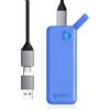 ORICO 256GB SSD Esterno fino a 1050 MB/s, Hard Disk Esterno SSD Portatile con USB C e A 2 in 1 Cavo, Compatibile con iPhone 16 Pro Max, Tablet, Computer Portatile - B10PRO(blu)