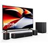 ULTIMEA Soundbar 5.1ch Compatibile con Dolby Atmos, Impianto Surround Sound bar per TV, Soundbar TV per Home Theater, Sound Bar con Subwoofer, 2 Altoparlanti Surround, HDMI eARC, Aura A50 Pro