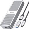 ORICO 20Gbps Case SSD M.2 NVMe USB 3.2 Gen2x2 Enclosure in Alluminio, USB C Adattatore Esterno per SSD NVMe PCIe M-Key/M+B Key 2230/2242/2260/2280, Lettore SSD M2 NVMe Supporto UASP,Trim,SMART-M223