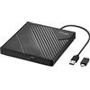 Cocopa Masterizzatore CD DVD Esterno USB 3.0 USB C, Lettore DVD Esterno Unità CD Esterna +/- RW Rom Dvd-R CD-RW Ultra Slim per Laptop PC Portatile Win 11/10/8/7/XP/Vista/Linux/Mac OS Apple