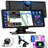 Bytelink Carplay Auto, 8.88" Android Auto Wireless, Autoradio Bluetooth con Schermo con 1080P Telecamere Posteriori e Anteriori, Navigazione GPS, Controllo Vocale a Mani Libere, Mirror Link, AUX, FM