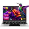 bvate 2025 PC Portatile 14 Pollici Computer Portatile 8GB RAM 256GB SSD RPM 600 Notebook Celeron Fino a 2.8Ghz Laptop Win 11 con Mouse Wireless & Adesivi per Tastiera Italiana-Silver