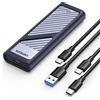 UGREEN Case Esterno per SSD M.2 NVMe PCIe USB C 3.2 Gen 2 10Gbps UASP, Case Disco Rigido 2TB M/M&B Key, Case Hard Disk con Cavo USB C Compatibile con 970 Evo Plus 980 PRO WD SN770 Kingston Blu