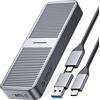 ORICO Case SSD M.2 NVMe 20Gbps USB 3.2 Gen2x2 Enclosure in Alluminio, USB C Adattatore Esterno per SSD NVMe PCIe M-Key/M+B Key 2230/2242/2260/2280, M2 Enclosure Supporto UASP,Trim,SMART -M223