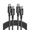 Anker Cavo USB C, 333 cavo usb type-c, confezione doppia, potenza di ricarica rapida adatta per iPhone 16, 16 Pro, plus, MacBook Pro 2020, iPad Pro 2020, iPad Air 4, Galaxy S21, Pixel, Switch(1,8 m)