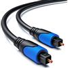deleyCON 1m Cavo Audio Digitale Ottico - Fibra Ottica - Toslink - Compatibile con TV, Console, Amplificatori e Ricevitori
