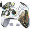 EasySMX X15 Controller Wireless per PC con 7 Luci RGB, Bluetooth con Joystick Hall, Trigger Hall, Pulsanti Programmabili - Compatibile con PC/Switch/Telefono/Tablet-Wukong