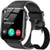 IOWODO Smartwatch Uomo Donna,Orologio Fitness con Chiamate,1.85" Smart Watch Monitor del SpO2/ Sonno,24H Cardiofrequenzimetro,100 modalità Sportive,Fitness Tracker per Android iOS