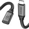 Silkland Cavo Prolunga USB C 1M Maschio a Femmina, 20Gbps USB 3.2 Gen 2×2, Cavo USB C 240W 48V/5 A, 5K@60Hz, 4K@144Hz, Prolunga Tipo C per iPhone 16 15, PSVR2, MacBook Pro/Air, iPad Pro, PSSD, Dock