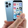 BLKE Max Smartphone Mini con schermo HD da 3,0", telefono mini sbloccato, videocamera da 5 megapixel, riconoscimento facciale, doppia SIM, GPRS, scheda TF e un corpo ultra - sottile, ideale per i bambini Blu