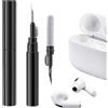 ICARER Clean Kit per AirPods 4 AirPods Pro 2 AirPods Pro AirPods 3, 3 in 1 Kit di Pulizia per Auricolari Multifunzione Strumento Spazzola Morbida Floccaggio Spugna per AirPods iPhone Fotocamera-Nero