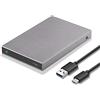 SSK Alluminio 2.5" Alloggiamento per Disco Rigido USB C 3.1/3.2 Gen2 6Gbps Lettore Adattatore Caddy HDD Esterno con UASP per HDD/SSD SATA da 2.5" 7/9.5mm Compatibile con WD Seagate PS4/5 Xbox ect.