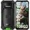 OUKITEL WP23 Plus Rugged Smartphone 2025, 24GB+256GB/1TB Telefono Indistruttibile, 10600mAh Smartphone Rugged, 6.52" HD Rugged Phone, Octa-Core Telefono Rugged, Dual SIM/NFC/Fingerprint/GPS/OTG, Verde