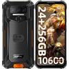 OUKITEL WP23 Plus Rugged Smartphone 2025, 24GB+256GB/1TB Telefono Indistruttibile, 10600mAh Smartphone Rugged, 6.52" HD Rugged Phone, 13MP Antiurto Telefono, Dual SIM/NFC/Fingerprint/GPS/OTG, Arancio