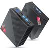 NiPoGi AM06Pro Mini PC Ryzen 7 5700U(Fino a 4,3 GHz),32GB (2 * 16GB) DDR4 512GB M.2 SSD Mini Computer WIN-11 PRO,WiFi 6/BT 5/Dual LAN,4K@60Hz Triplo Display HDMI 2.0+DP+Type-C,AMD Micro PC