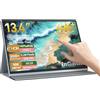 Intehill 4K Monitor Touchscreen 13.4 Pollici, Anti-Glare Matte IPS Panel, 3840x2400 16:10 100% sRGB 500nits, Leggero, Corpo in lega di alluminio, Cornice ultra-sottile, VESA, Touch a 10 punti U13ZT