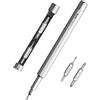 HOTO Set di Cacciaviti Portatile, Multitool 5 in 1, Set Cacciaviti di Precisione Magnetici per Occhiali ed Elettronica, EDC Compatto e Pratico (ARGENTO)
