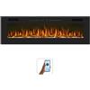 Mystflame Crystal 50 - Caminetto Elettrico da Parete con Wi-Fi, 127 cm, Ultra Sottile 8 cm, 12 Colori Fiamma, Termostato 750/1500W, Comoda Stufa Riscaldante, Touch Screen e Timer