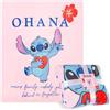Disney Coperta Pile - Plaid Divano 150x130cm - Coperta Letto Singolo Flanella Coperte Calde e Morbide Baby Yoda Spiderman Stitch Gadget Regalo (Rosa Stitch)