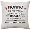 Aconesong Regalo per il Nonno da Nipote - Cuscino Cover per Compleanno, Festa del Papà, Natale, Anniversario - Ho Provato a Cercare il Regalo Perfetto per Te