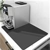 WLHFDC Tappetino Scolapiatti 60x40cm,Tappetino Macchina Caffe,Tappetino Scolapiatti Assorbente Cucina,Super Assorbente Tappetino Lavello Cucina,Tappetino Antiscivolo Assorbente Cucina(Grigio Scuro)