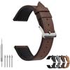 TODYSTRAP Cinturino Orologio Pelle 24mm, Cinturini Orologio Uomo Marrone, Cinturini per Orologi di Ricambio, Cinturino Smartwatch con Fibbia in Acciaio Inossidabile, 18mm 20mm 22mm 24mm