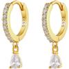 FAZKAR Orecchini Cerchio Oro Piccoli Orecchini Pendenti Donna Orecchini Donna Argento 925,1 Paia Orecchini a Cerchio Orecchini Donna Orecchini Ipoallergenici per le Donne Ragazze 12mm