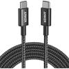 Anker Cavo USB C in Nylon da USB C a USB C 2.0, 100 W 3 m, Nuovo Ricarica Rapida, per iPhone 15/15 pro, MacBook, iPad, Samsung Galaxy S23 e Altro (Nero)