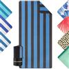 Zenacross - Telo Mare Microfibra - Asciugatura Rapida e Anti-Sabbia - Légère, fine et séchant rapidement - Asciugamano Grande Telo Mare XXL 90x180 cm - Nero e blu