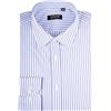 Coveri Camicia Classica Collo Italiano in Puro Cotone Fantasia a Righe, Blu XL