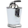 H.Koenig Spremiagrumi elettrico professionale a braccio in acciaio inox blu pastello AGR86 Senza BPA, veloce, automatico, silenzioso, potente, con beccuccio antigoccia, 160W