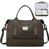 SEAFEW Borsone da Viaggio,Bagaglio a Mano 45x36x20 Easyjet Borsa da Viaggio con Scomparto per le Scarpe, Borsa da Cabina Easyjet Borsa Sportiva Borsone da Palestra da Weekend,B9-Curry Scuro