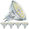 EACLL Lampadina LED GU5.3 6W 6000K Bianca Fredda 485lm Equivalente a Alogene 50W MR16, Faretti AC/DC 12V, Senza Sfarfallio Angolo a Fascio 120° Spot, Non Dimmerabile Lampade Riflettore, Pacco da 4