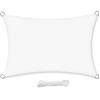 swift Vela Ombreggiante Impermeabile Rettangolare 3x4 m Protezione Anti Raggi UV Tenda a Vela 4x3 m, Telo Tenda da Sole a Vela per Esterno, Giardino & Gazebo, Bianca