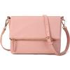 Gladdon Borsa a tracolla da donna, piccola borsa a tracolla, elegante pochette messenger in pelle PU, per lavoro quotidiano, Colore: rosa.