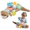 TUMAMA Kids Giocattolo Sensoriale a Forma di Lontra per Neonati, Giochi Tummy Time, Peluche con Suoni e Rumore di Carta, Peluche Giocattolo Giochi Bambini Regalo Neonato 0 3 6 9 Mesi