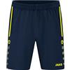 JAKO Pantaloncini Allround gonne, Blu Marino/Giallo Fluo, 3XL Uomo