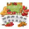 HAPPY SEED Kit di semi di frutta da piantare con 6 varietà esotiche per il tuo giardino di frutta ideale per letti rialzati, giardino e balcone