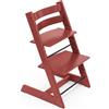 Stokke, sedia Tripp Trapp, colore rosso caldo, regolabile, evolutivo, per neonati, bambini e adulti, pratica, comoda ed ergonomica, design senza tempo