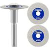 SHDIATOOL Disco diamantato per taglio vetro，30mm Mini lame per sega diamantata con gambo da 6 mm per piastrelle in ceramica porcellana marmo granito pietra artificiale su trapano macchina