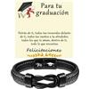 YELUWA Regalo Di Laurea per Lui Uomo, Bracciale Uomo Graduazione Figlio Amica Maestra, Dottoressa, Farmacista Originali Idee Cofanetto