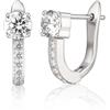 Limerencia G23 Orecchini Titanio Cerchio 10 mm Anallergici Donna Orecchini Cerchio Uomo con Zirconi Orecchini Senza Nichel per Orecchie Sensibili