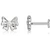 Limerencia Set di 2 Pezzi per Piercing Trago, Helix, Labret in Titanio - 18G, 6mm 8mm per Elice/Naso/Tragus/Cartilagine e Labbro - Uomo e Donna