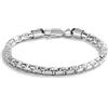 Dankadi Bracciale a Maglia Veneziana da 3mm 5mm in Argento 925, Catenina a Forma di Scatola Quadrata Rotonda, Braccialetto Morbido Rolo Fine Design Italiano da 16 a 23 cm, Gioiello Regalo per Uomo