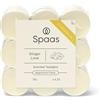 Spaas 10 x 18 Tealight alla Citronella Ginger Love, 4.5 Ore, Colore Panna