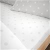 Catherine Lansfield Lenzuolo con angoli king size in cotone spazzolato a pois grigio