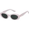 JOOX Occhiali da Sole Ovali Piccoli Donna,Polarizzati Moda Vintage Sunnies Gatto con UV400 Protezione,Retrò Elliptical Tondi Occhiale Donna Uomo