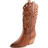 Toocool Stivali donna texani estivi camperos scarpe traforati WZ688-67 [39,camel]