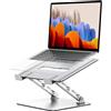 Babacom Supporto PC Portatile Ergonomico da Scrivania, Laptop Stand con Supporto a Doppia Asta e Altezza Regolabile, Porta PC Postazioni di Lavoro per Computer Compatibile con MacBook Air Pro (10-16)